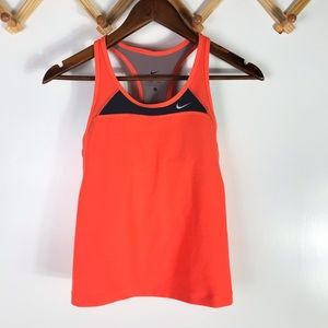 Nike Dri Fit Orange & Gray Racerback Tank Top